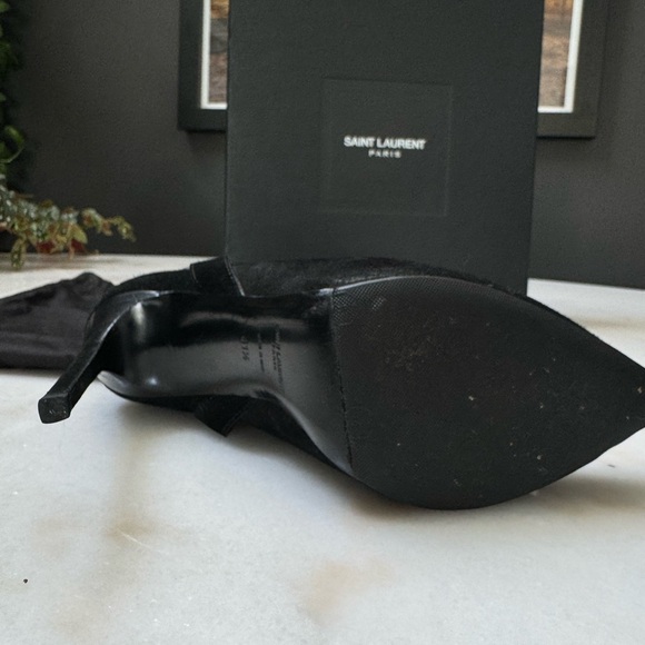 Saint Laurent Paris ankle boots suede with chain authentic - Picture 12 of 16